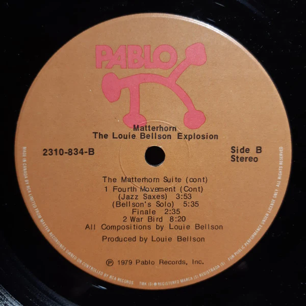 The Louie Bellson Drum Explosion - Matterhorn (LP, Album) (Very Good Plus (VG+)) - Image 4