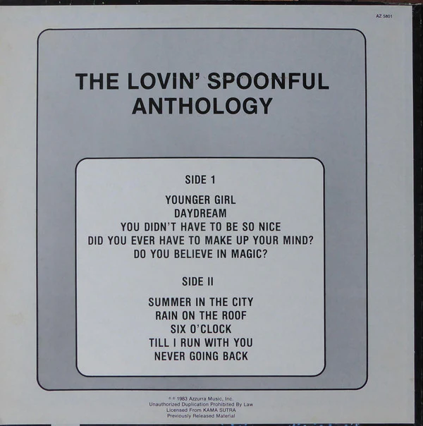 The Lovin' Spoonful - Anthology (LP, Comp, Whi) (Mint (M)) NEW & SEALED - Image 2