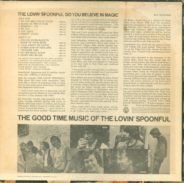 The Lovin' Spoonful - Do You Believe In Magic (LP, Album, MGM) (Good Plus (G+)) - Image 2