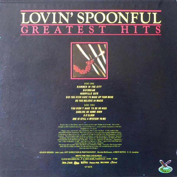 The Lovin' Spoonful - Greatest Hits (LP, Comp) (Very Good Plus (VG+)) - Image 2