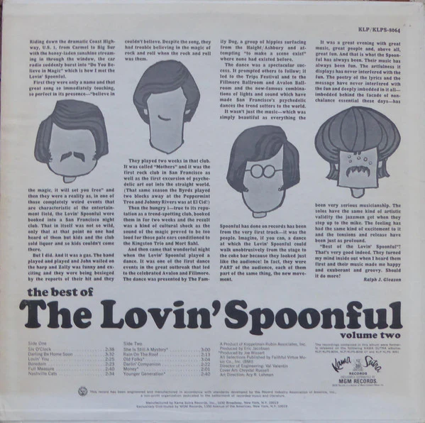The Lovin' Spoonful - The Best Of The Lovin' Spoonful (Volume Two) (LP, Comp) (Good Plus (G+)) - Image 2