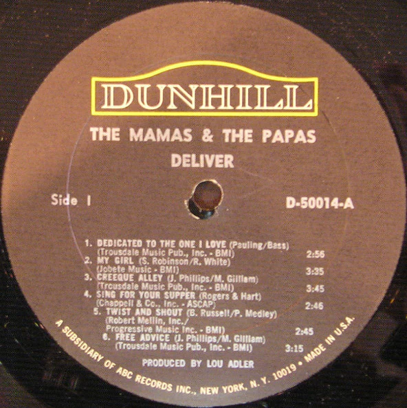The Mamas & The Papas - Deliver (LP, Album, Mono) (Good Plus (G+)) - Image 3