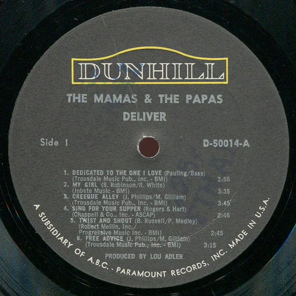 The Mamas & The Papas - Deliver (LP, Album, Mono) (Very Good Plus (VG+)) - Image 3
