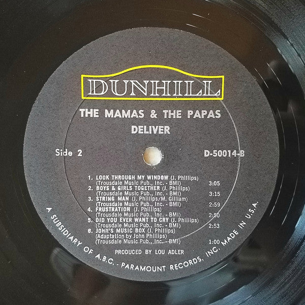 The Mamas & The Papas - Deliver (LP, Album, Mono) (Very Good Plus (VG+)) - Image 4