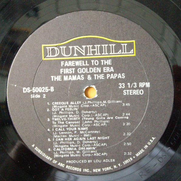 The Mamas & The Papas - Farewell To The First Golden Era (LP, Comp) (Very Good Plus (VG+)) - Image 5