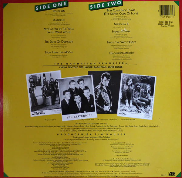 The Manhattan Transfer - Bop Doo-Wopp (LP, Album) (Near Mint (NM or M-)) - Image 2