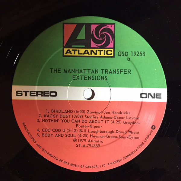 The Manhattan Transfer - Extensions (LP, Album) (Very Good Plus (VG+)) - Image 3