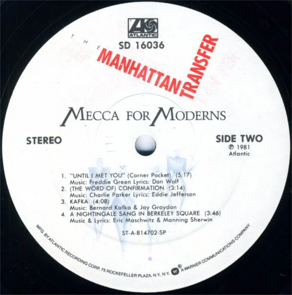 The Manhattan Transfer - Mecca For Moderns (LP, Album, SP) (Very Good Plus (VG+)) - Image 4