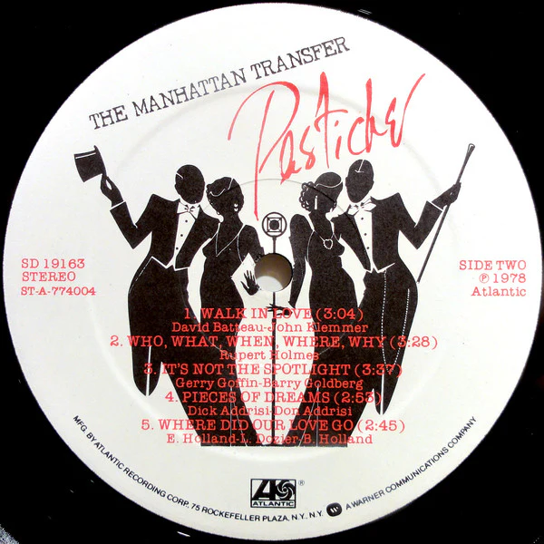 The Manhattan Transfer - Pastiche (LP, Album, PRC) (Very Good Plus (VG+)) - Image 4