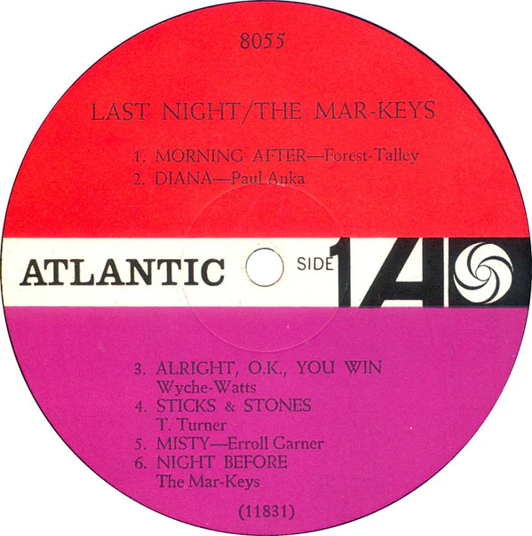 The Mar-Keys - Last Night! (LP, Album, Mono, Whi) (Very Good (VG)) - Image 3