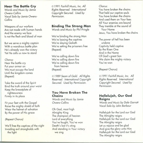 The Maranatha! Singers* - Binding The Strong Man (CD, Album) (Very Good Plus (VG+)) - Image 5