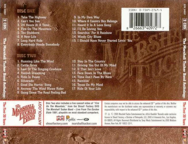 The Marshall Tucker Band - Anthology: The First 30 Years (2xCD, Comp, Enh, RE) (Near Mint (NM or M-)) - Image 2