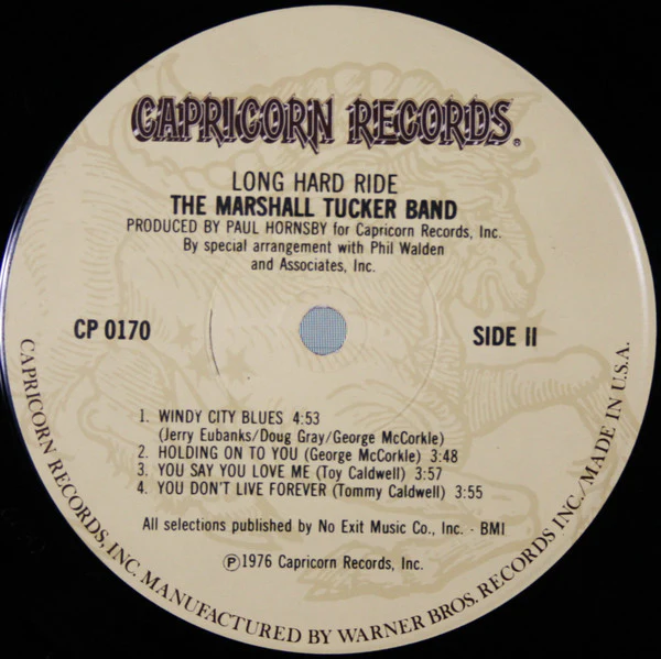 The Marshall Tucker Band - Long Hard Ride (LP, Album, Win) (Very Good Plus (VG+)) - Image 4