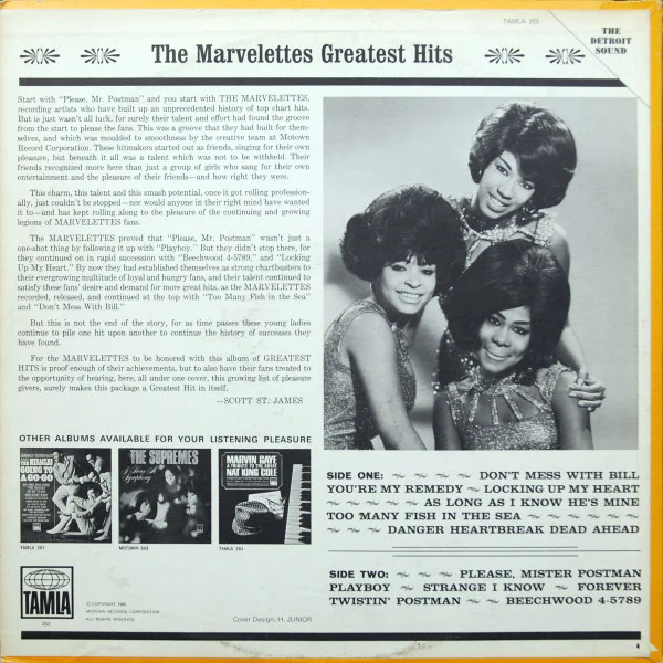 The Marvelettes - Greatest Hits (LP, Comp, Mono, Ind) (Very Good Plus (VG+)) - Image 2