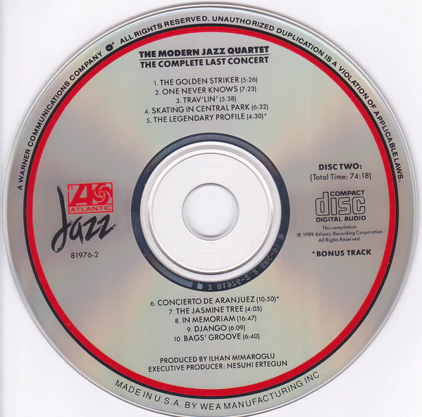 The Modern Jazz Quartet - The Complete Last Concert (2xCD, Album) (Very Good Plus (VG+)) - Image 5