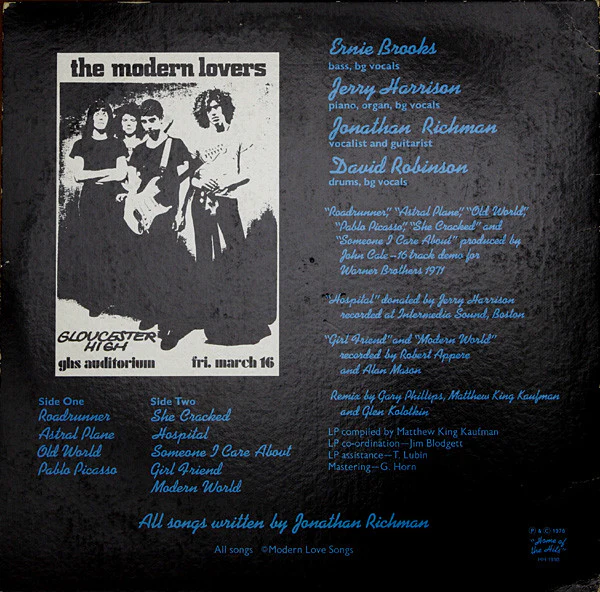 The Modern Lovers - The Modern Lovers (LP, Album) (Very Good Plus (VG+)) - Image 2
