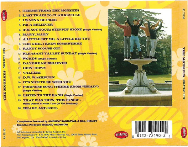 The Monkees - Greatest Hits (CD, Comp, RM, RP, Cin) (Near Mint (NM or M-)) - Image 2