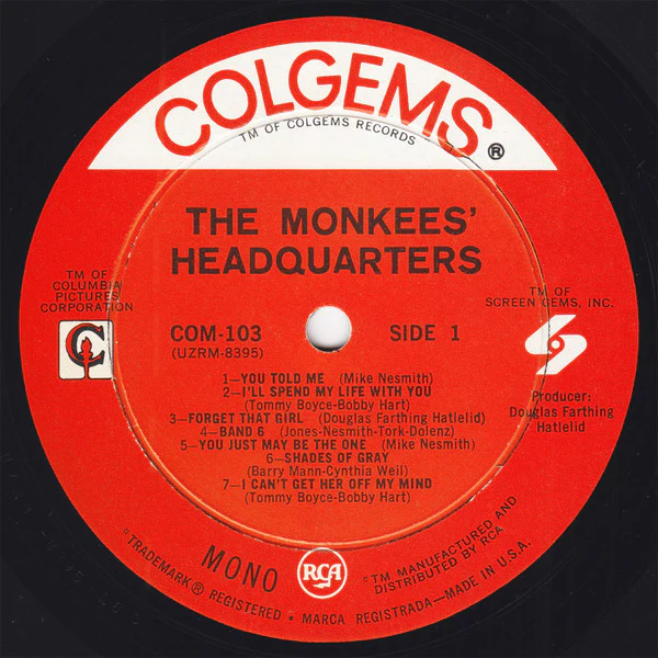 The Monkees - Headquarters (LP, Album, Mono, Hol) (Good Plus (G+)) - Image 3