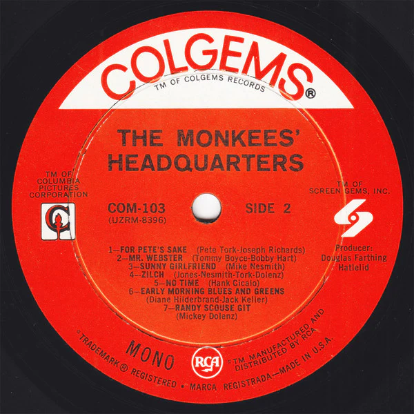 The Monkees - Headquarters (LP, Album, Mono, Hol) (Good Plus (G+)) - Image 4