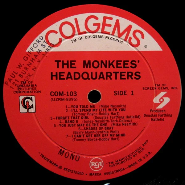 The Monkees - Headquarters (LP, Album, Mono, Roc) (Very Good (VG)) - Image 3