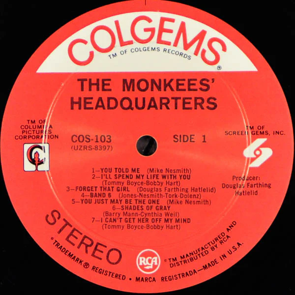 The Monkees - Headquarters (LP, Album) (Very Good Plus (VG+)) - Image 3