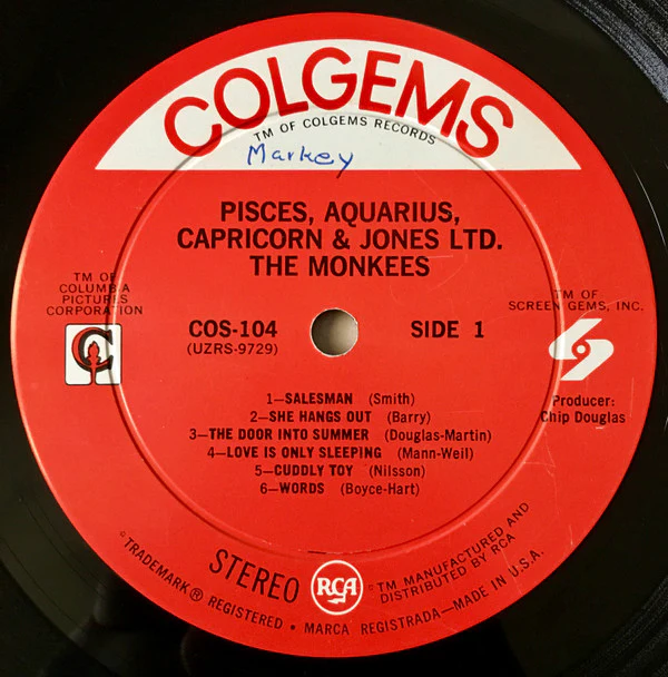 The Monkees - Pisces, Aquarius, Capricorn & Jones, Ltd. (LP, Album, Ind) (Very Good (VG)) - Image 3