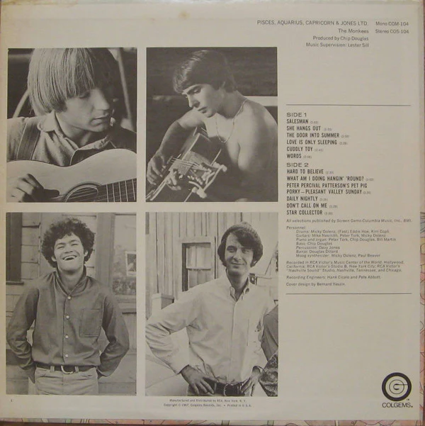 The Monkees - Pisces, Aquarius, Capricorn & Jones Ltd. (LP, Album) (Very Good Plus (VG+)) - Image 2