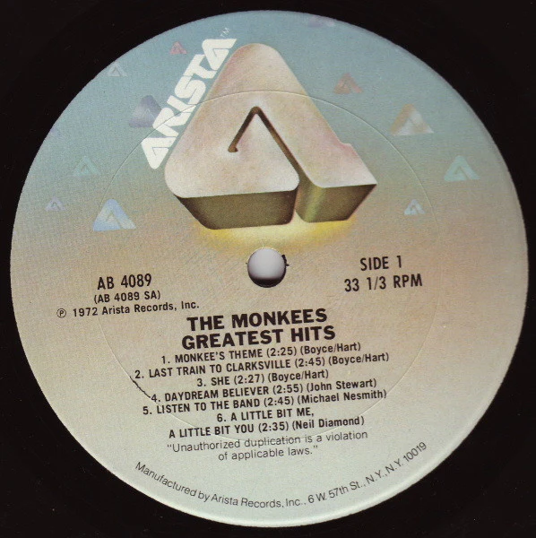 The Monkees - The Monkees Greatest Hits (LP, Comp, RE) (Very Good Plus (VG+)) - Image 3