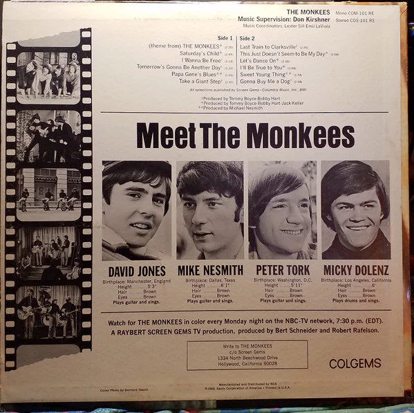 The Monkees - The Monkees (LP, Album, Mono, RE, Roc) (Very Good (VG)) - Image 2
