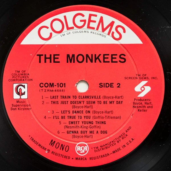The Monkees - The Monkees (LP, Album, Mono, RP, Ind) (Very Good (VG)) - Image 4