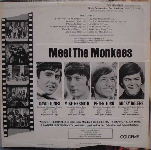 The Monkees - The Monkees (LP, Album, RP, Roc) (Very Good (VG)) - Image 2
