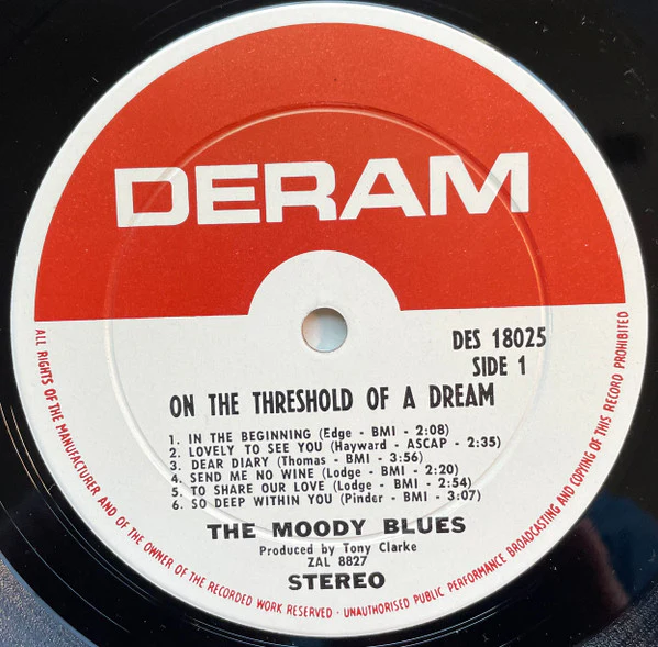 The Moody Blues - On The Threshold Of A Dream (LP, Album, Pit) (Very Good Plus (VG+)) - Image 5