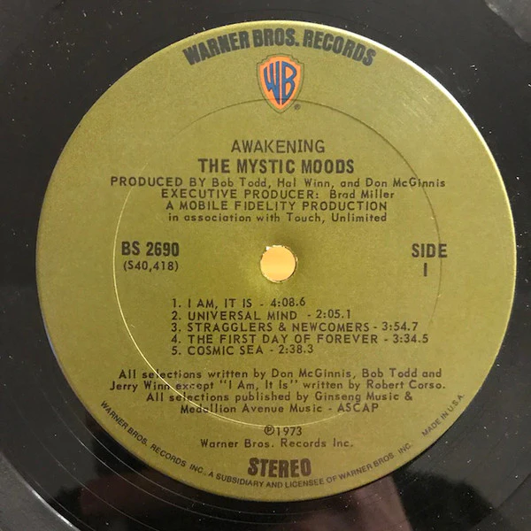The Mystic Moods Orchestra - Awakening (LP, Album, Pit) (Very Good Plus (VG+)) - Image 3