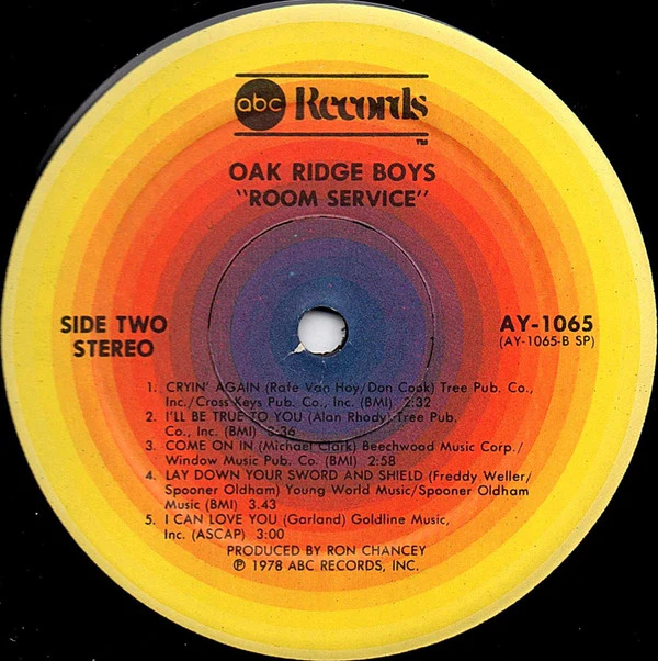 The Oak Ridge Boys - Room Service (LP, Album, Spe) (Very Good Plus (VG+)) - Image 4