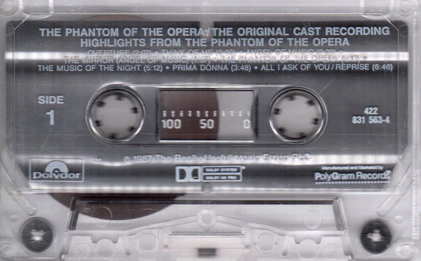 The Original Cast* Starring Michael Crawford, Sarah Brightman, Steve Barton - Highlights From The Phantom Of The Opera (The Original Cast Recording) (Cass, Album, 35) (Very Good Plus (VG+)) - Image 2
