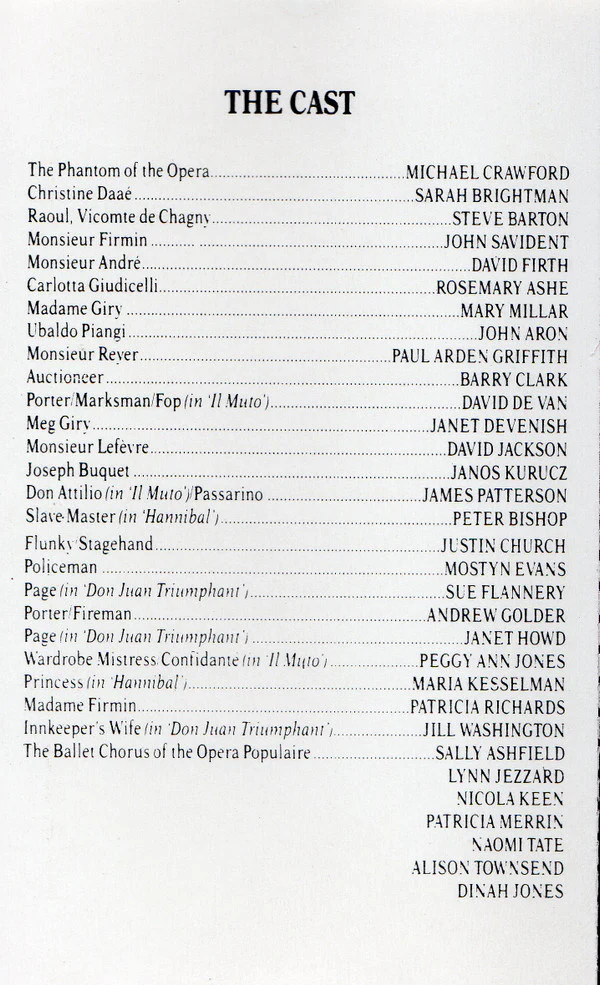 The Original Cast* Starring Michael Crawford, Sarah Brightman, Steve Barton - Highlights From The Phantom Of The Opera (The Original Cast Recording) (Cass, Album, 35) (Very Good Plus (VG+)) - Image 5