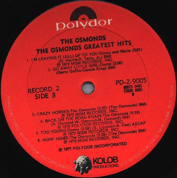 The Osmonds - The Osmonds Greatest Hits (2xLP, Comp, All) (Near Mint (NM or M-)) - Image 5