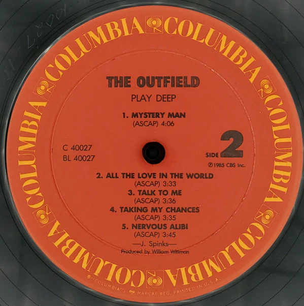 The Outfield - Play Deep (LP, Album, Pit) (Very Good Plus (VG+)) - Image 4