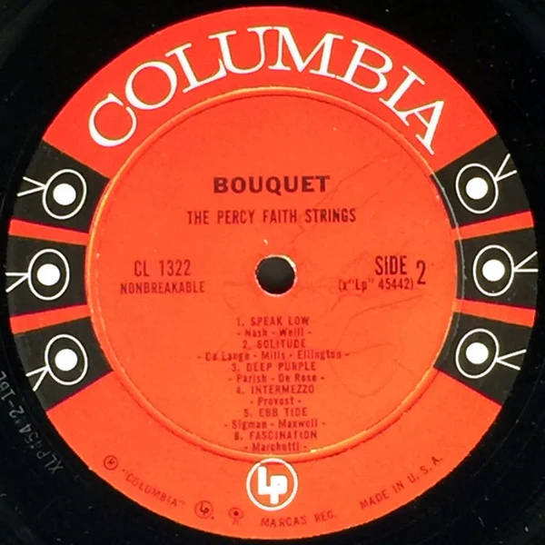 The Percy Faith Strings - Bouquet (LP, Album, Mono) (Good Plus (G+)) - Image 4