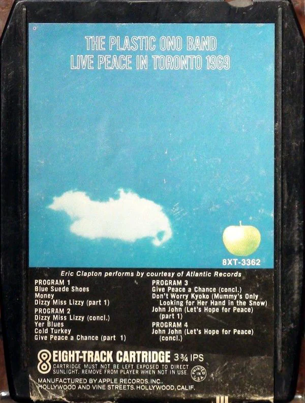 The Plastic Ono Band - Live Peace In Toronto 1969 (8-Trk, Album) (Very Good (VG)) - Image 3