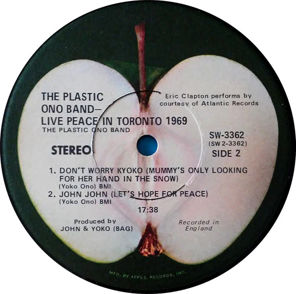 The Plastic Ono Band - Live Peace In Toronto 1969 (LP, Album, Jac) (Very Good (VG)) - Image 4