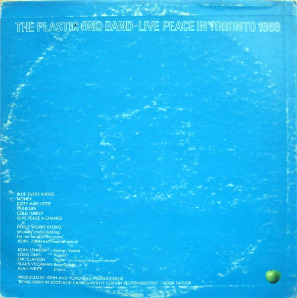 The Plastic Ono Band - Live Peace In Toronto 1969 (LP, Album, Win) (Very Good (VG)) - Image 2