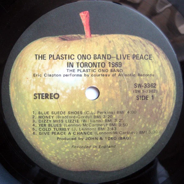 The Plastic Ono Band - Live Peace In Toronto 1969 (LP, Album, Win) (Very Good (VG)) - Image 3