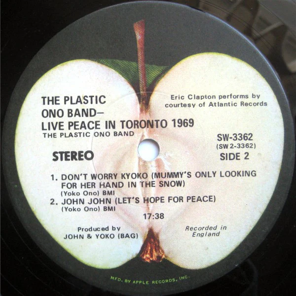 The Plastic Ono Band - Live Peace In Toronto 1969 (LP, Album, Win) (Very Good (VG)) - Image 4