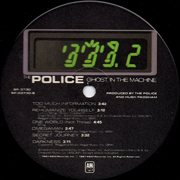 The Police - Ghost In The Machine (LP, Album, Ind) (Very Good Plus (VG+)) - Image 4