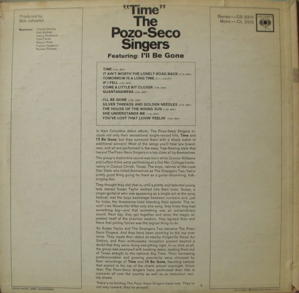 The Pozo-Seco Singers - Time (LP, Album, San) (Very Good Plus (VG+)) - Image 2