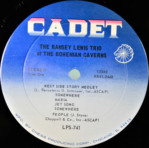 The Ramsey Lewis Trio - At The Bohemian Caverns (LP, Album, RE, Ind) (Good Plus (G+)) - Image 3