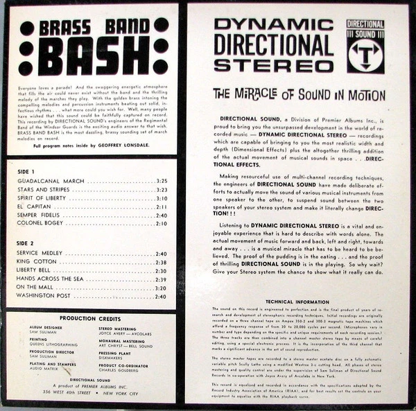 The Regimental Band Of The Windsor Guards - Brass Band Bash (LP, Album, Dyn) (Very Good (VG)) - Image 3