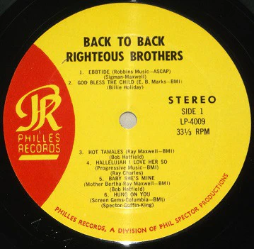 The Righteous Brothers - Back To Back (LP, Album, Mon) (Very Good Plus (VG+)) - Image 3