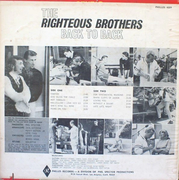 The Righteous Brothers - Back To Back (LP, Album, Mono) (Very Good (VG)) - Image 2